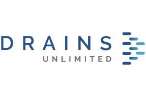 The logo of Drains Unlimited