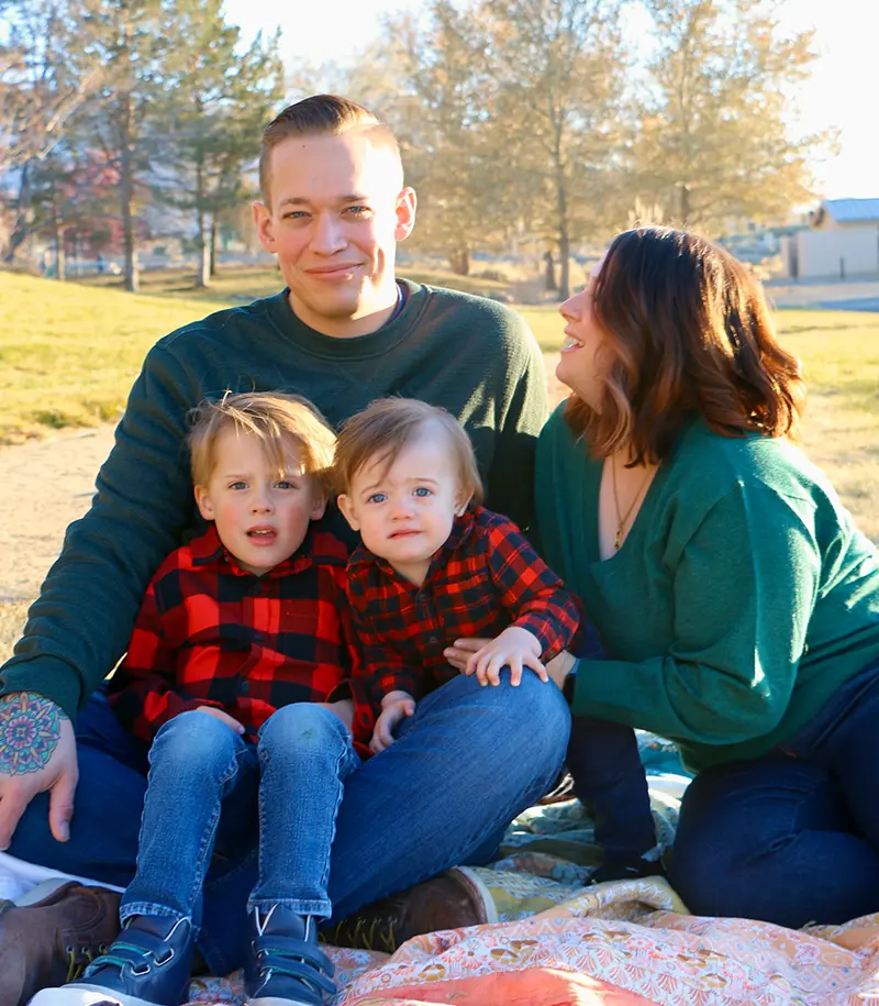 The owners of High Sierra with his wife and two kids