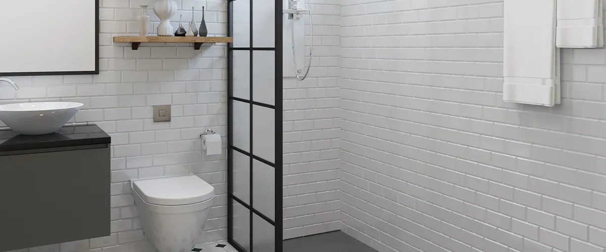 small bathroom with walk-in shower