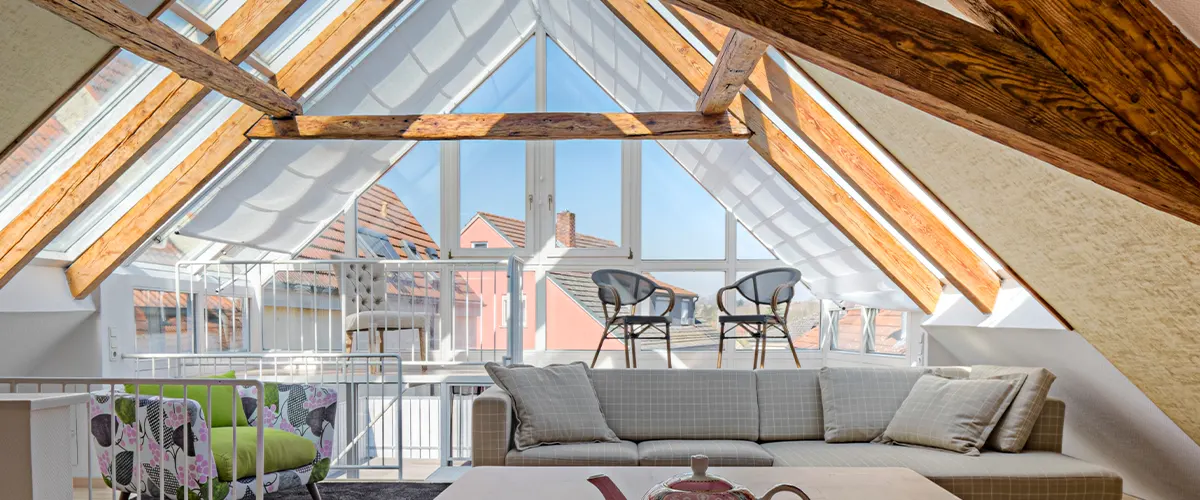 sunroom addition in attic