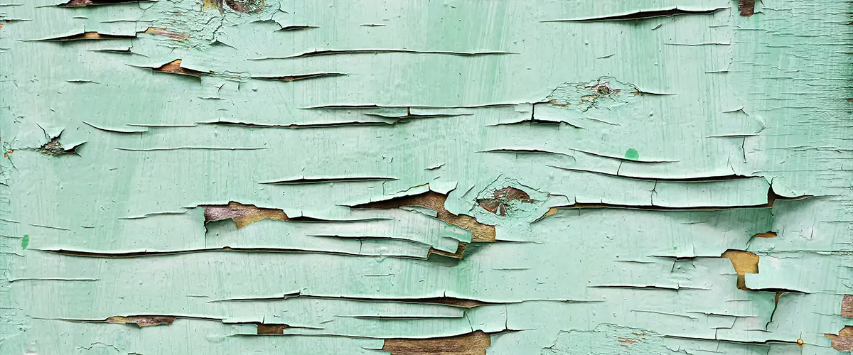 Peeling paint on wood