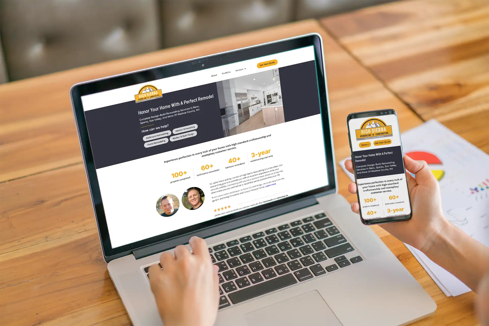 Website and Marketing Support for High Sierra Remodeling & Construction